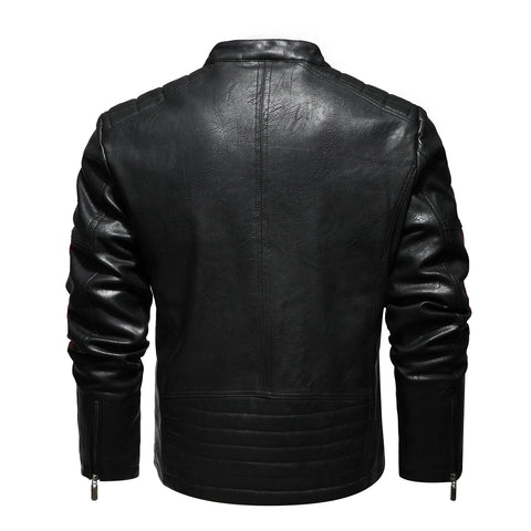 Zipper Leather Jacket for Men