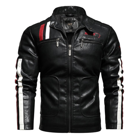 Zipper Leather Jacket for Men