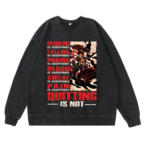 Hip Hop Anime Print Sweatshirt Men