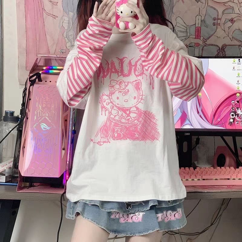 Two-piece long-sleeved T-shirt Women