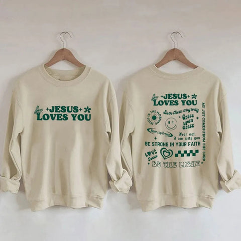 Letter Printing Large Size Fleece Sweatshirt Women's