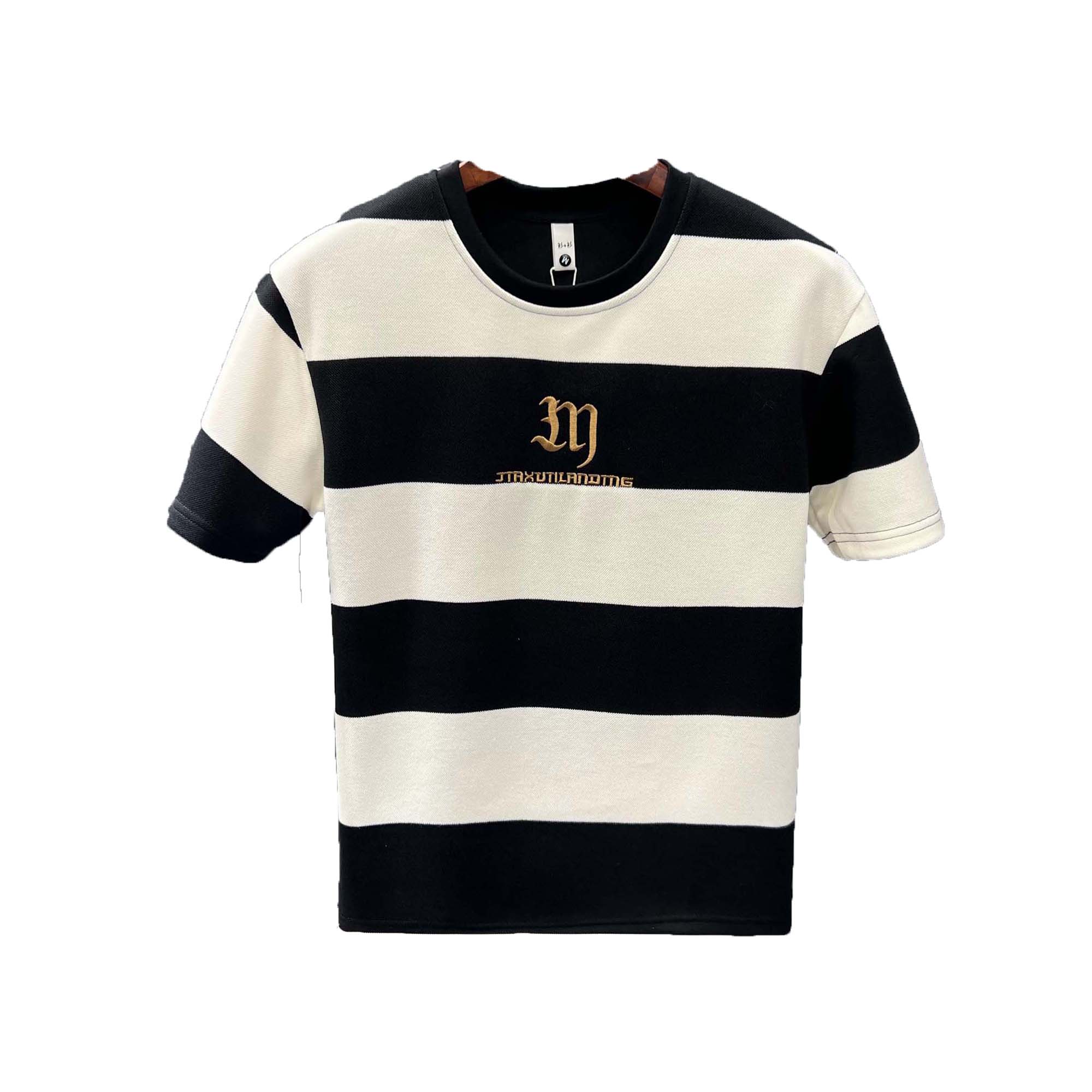 Black and White Striped T-shirt Men's 