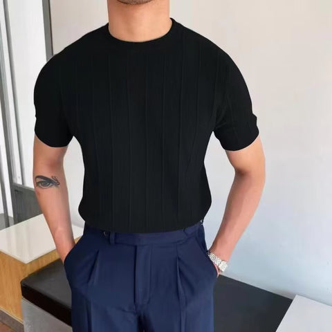 Off White Knitted T-Shirt Men's