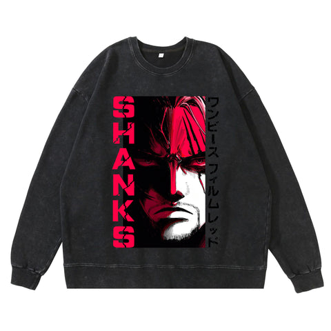 Hip Hop Anime Print Sweatshirt Men