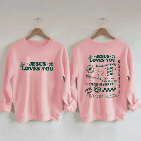 Letter Printing Large Size Fleece Sweatshirt Women's