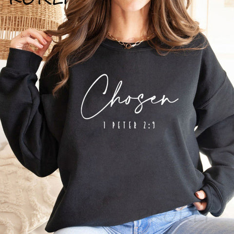 Velvet Round Neck Sweatshirt Women