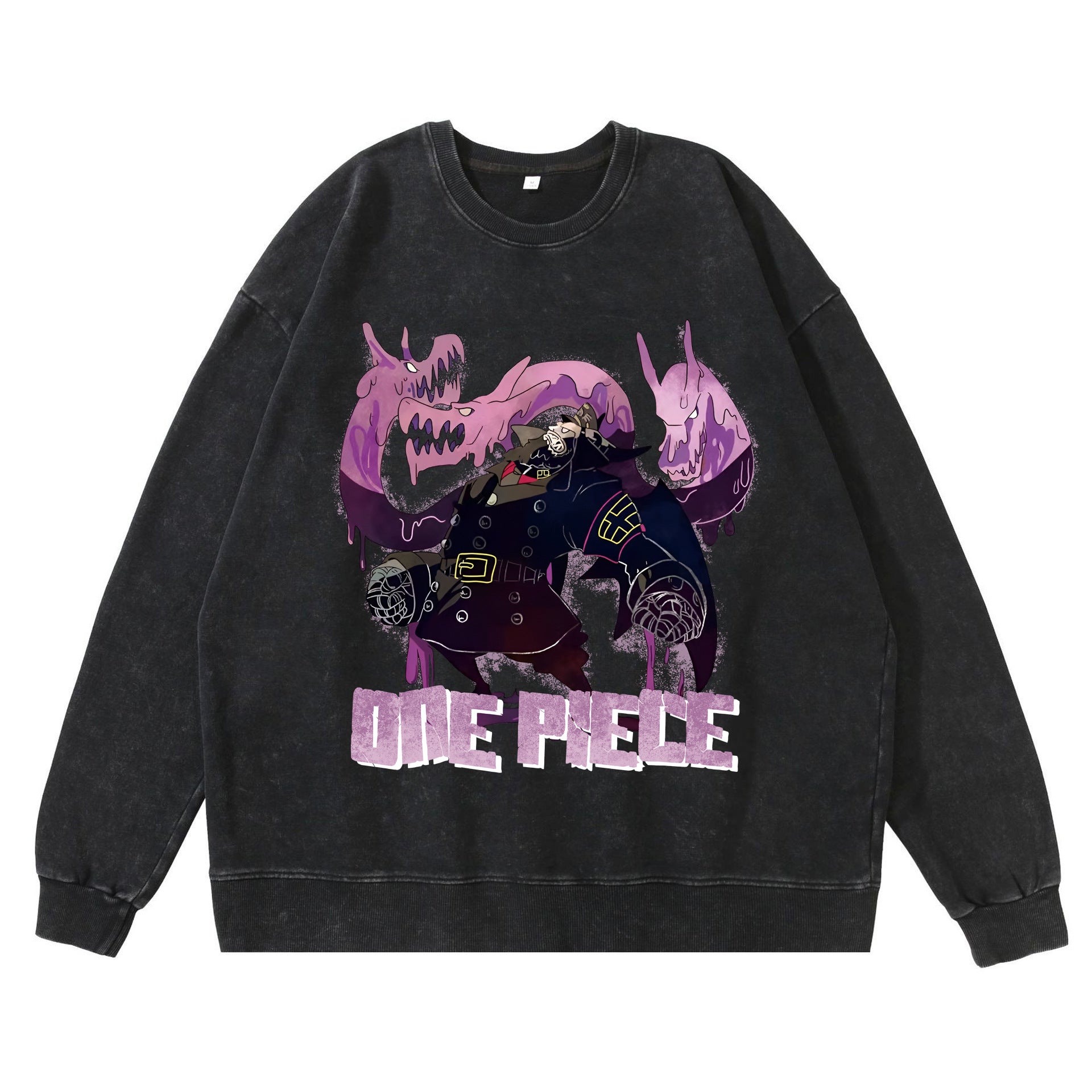 Hip Hop Anime Print Sweatshirt Men