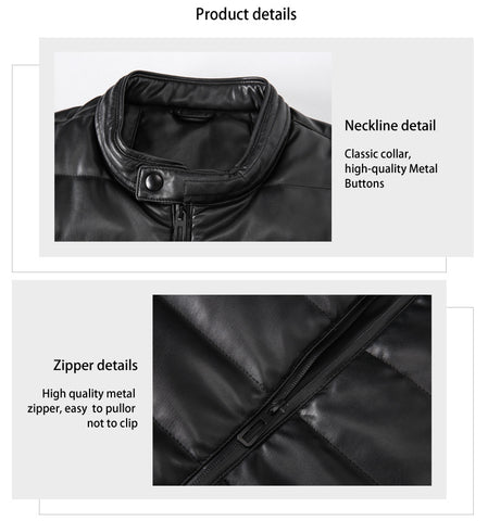 Leather Cotton Jacket Men