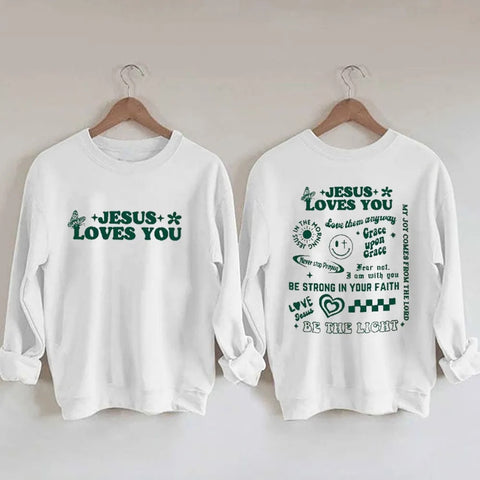 Letter Printing Large Size Fleece Sweatshirt Women's