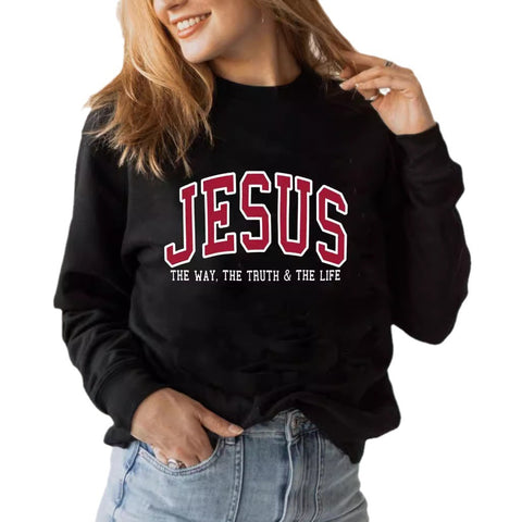 Jesus Printed Sweatshirt Women