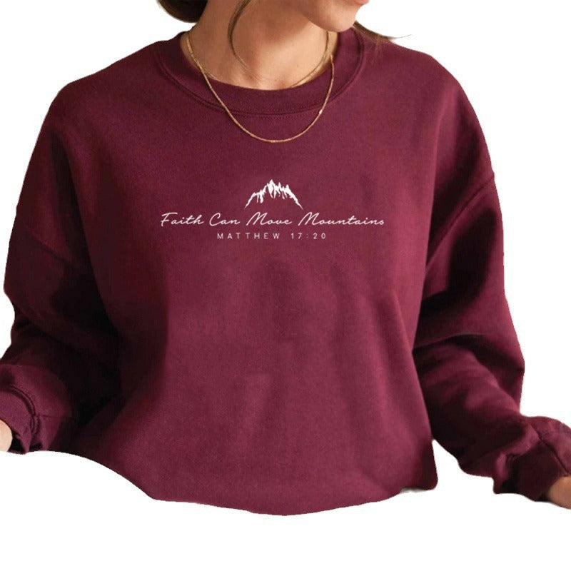 Faith Can Move Mountains Sweatshirt Women