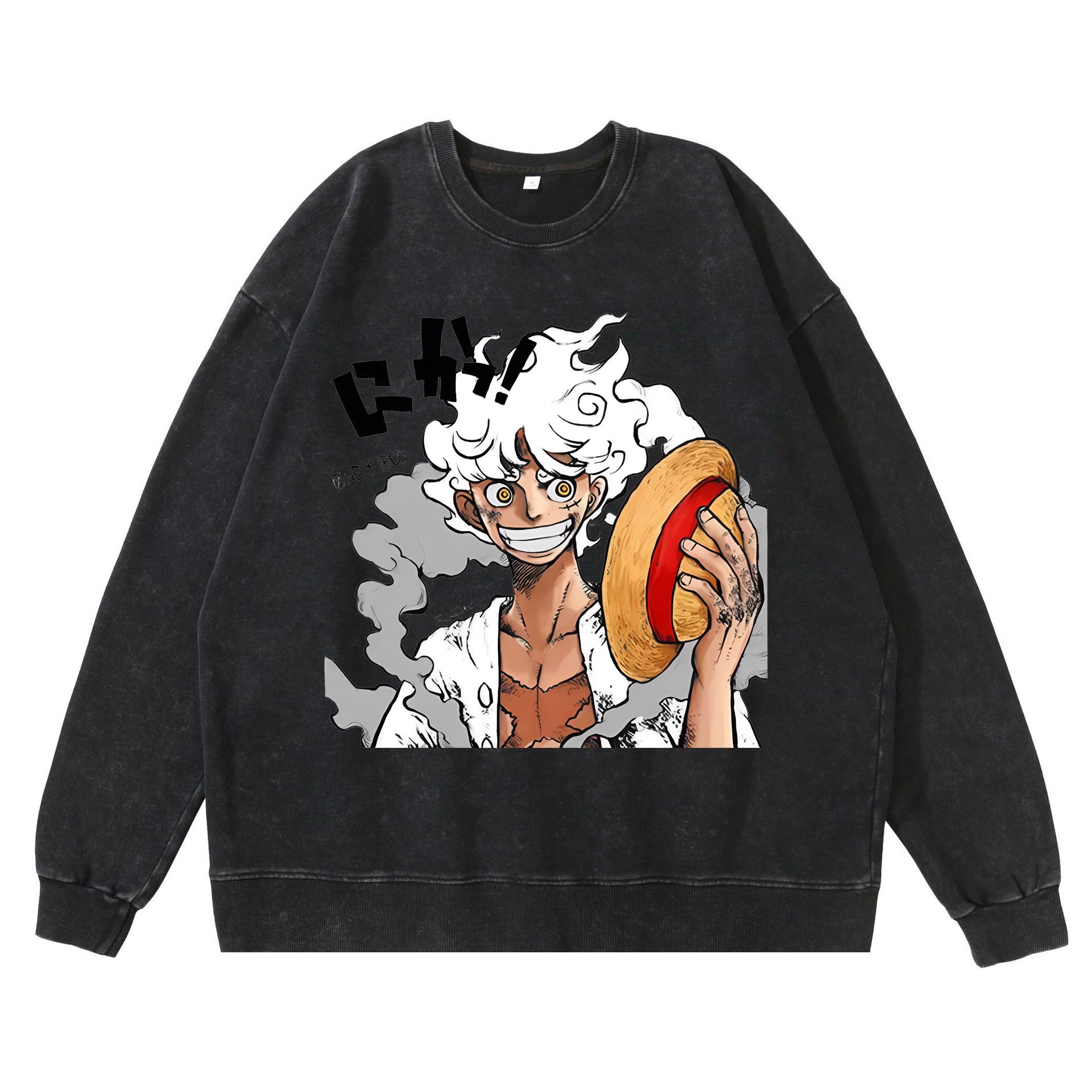 Hip Hop Anime Print Sweatshirt Men