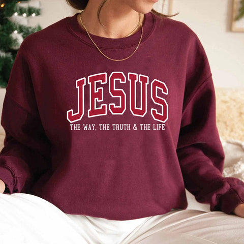 Jesus Printed Sweatshirt Women