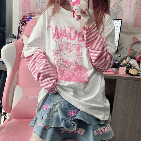 Two-piece long-sleeved T-shirt Women