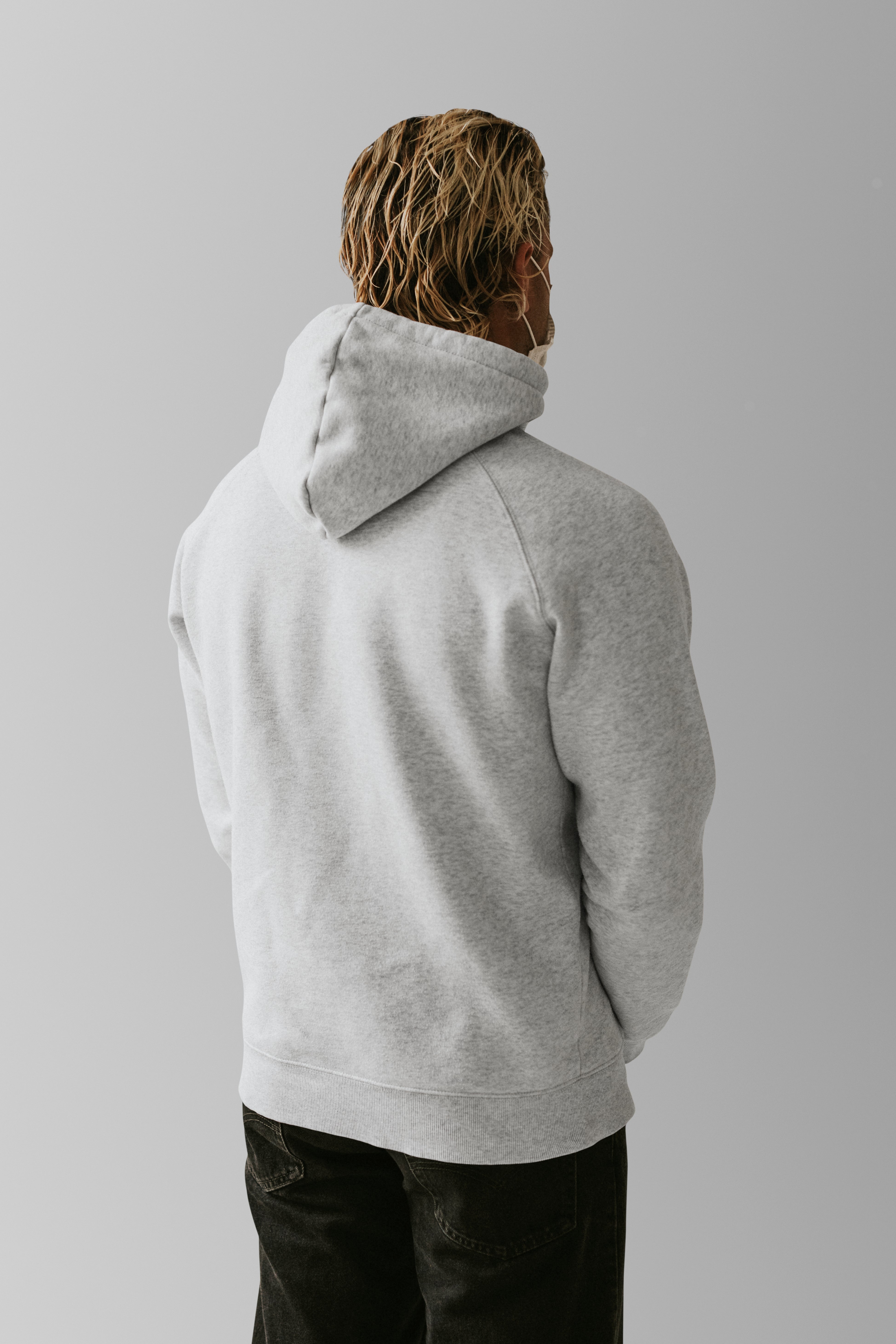 grey hoodie